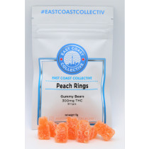 East Coast Collective Gummy Bears - Peach Rings (300mg THC)