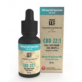 Twisted Extracts 22:1 Full Spectrum CBD Tincture - Orange Flavoured (300mg CBD)