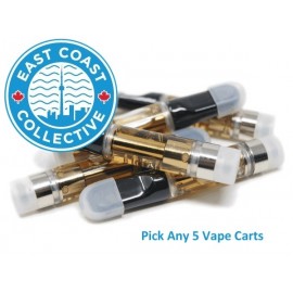 Distillate Vape Carts 5-pack by East Coast | Pure Green Express